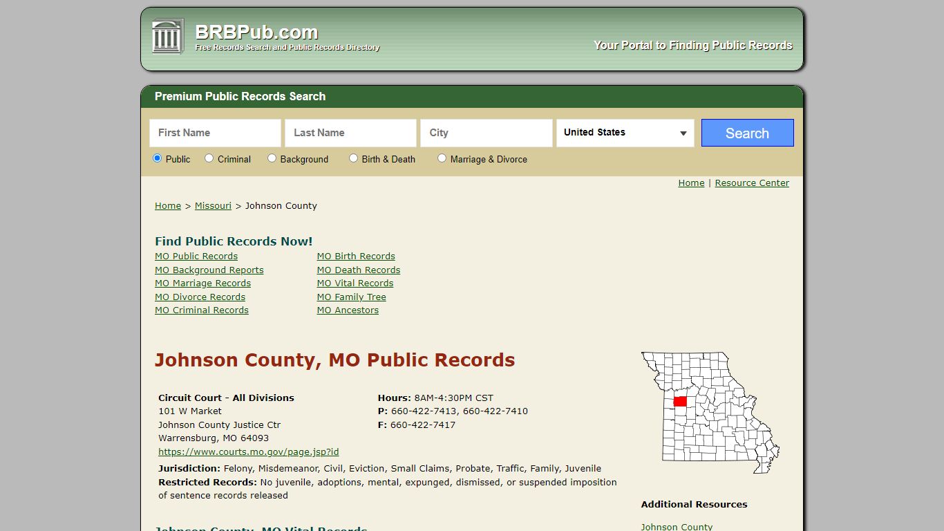 Johnson County Public Records | Search Missouri Government ...
